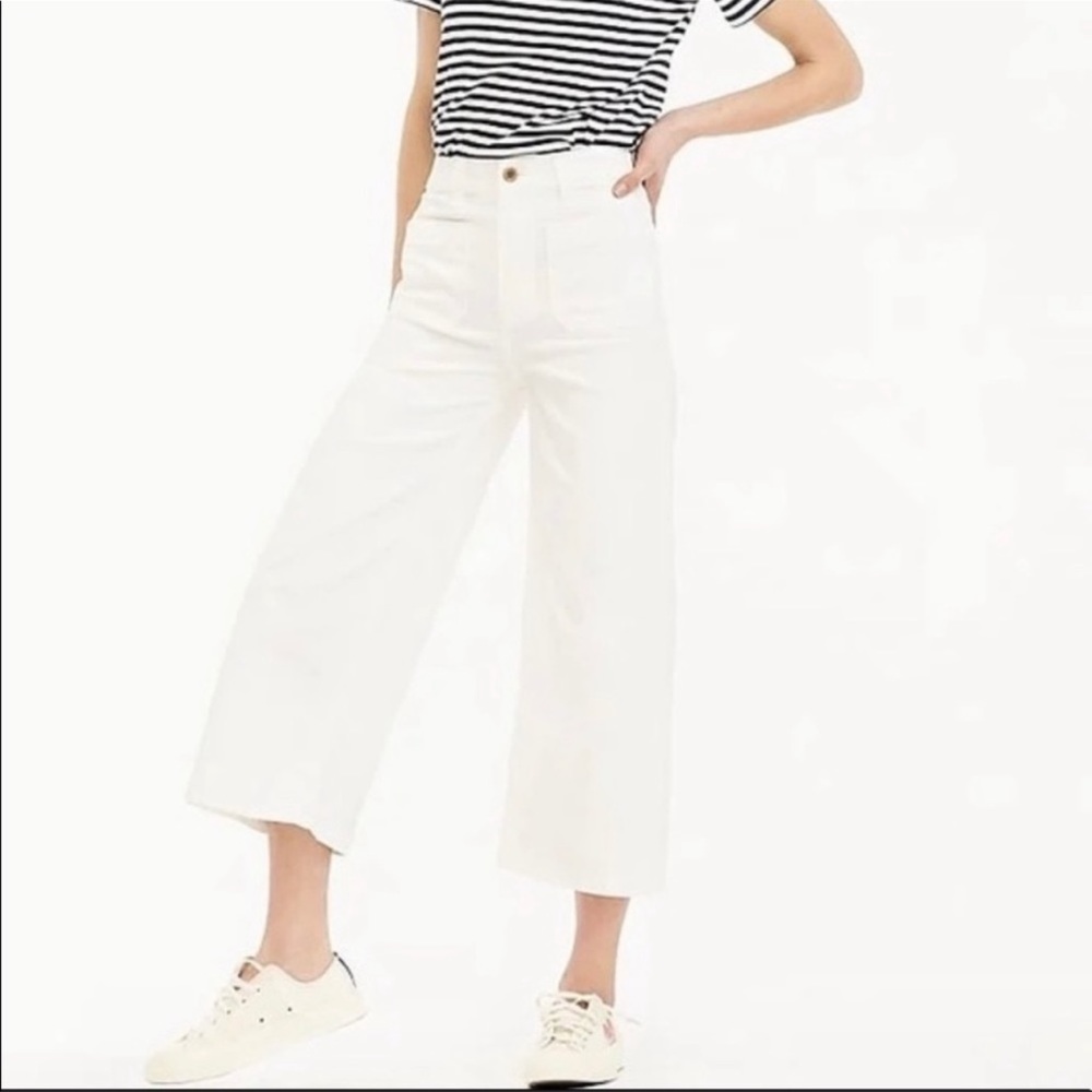 Point Sur Wide Leg Crop Jeans in White